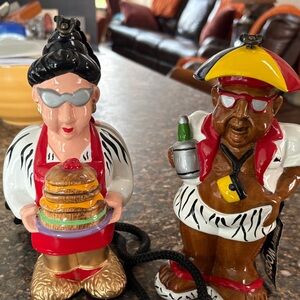 Timmy Woods very rare handbags. Two for price of one. Hamburger Lady. Beach guy